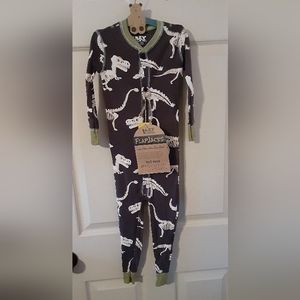 Kids dinosaur 2T flapjack pj for those who LOVE to sleep with dinosaurs!  Unisex